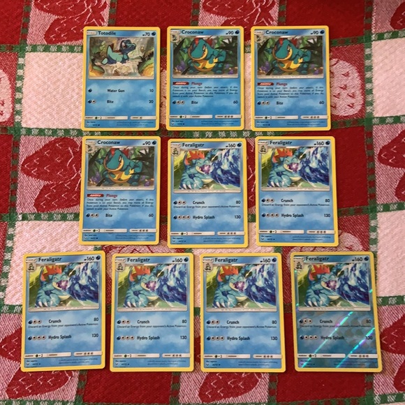 Pokemon TCG Totodile/Croconaw/Feraligatr Bundle (10 Cards) - Picture 2 of 13